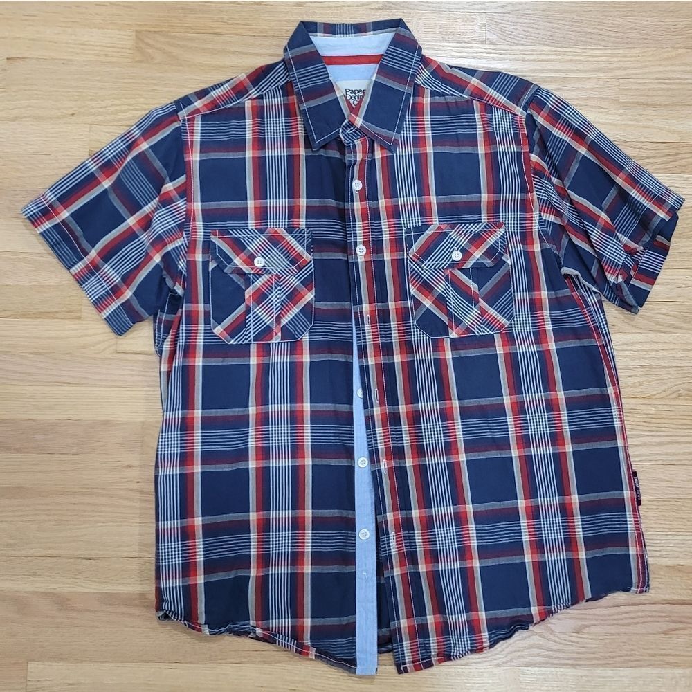 Paper Denim & Cloth Short Sleeves Button Down Shirt Medium